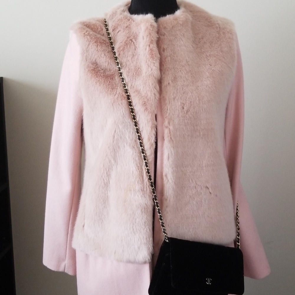 Zara Pink Fur Coat